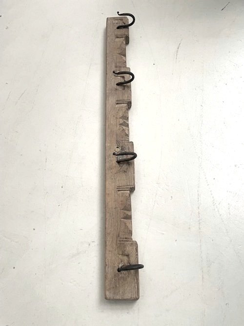 4 hook panel sunbleached teak / 11