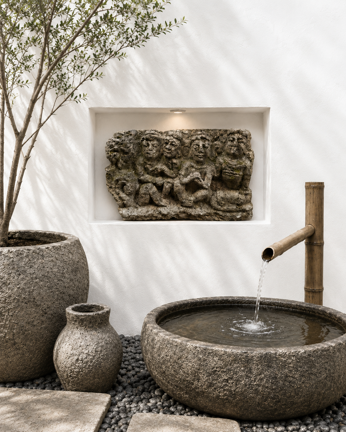 bali stone carving