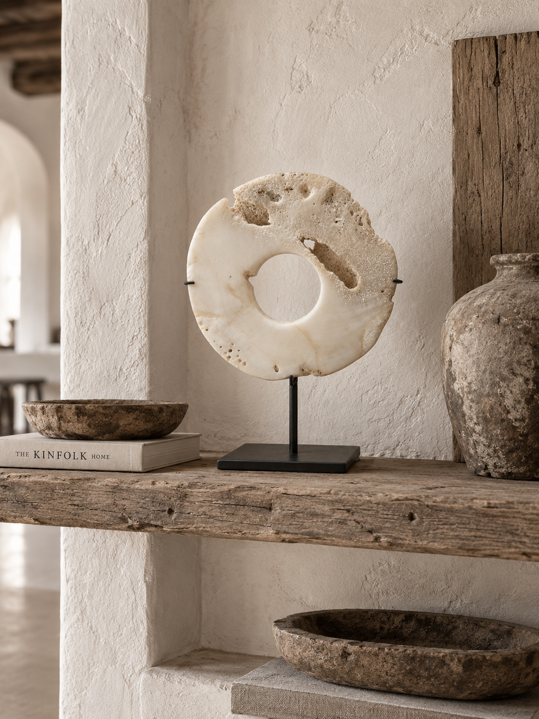 FOSSIL SHELL ON STAND / 10