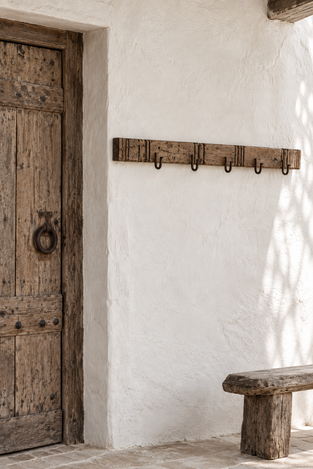 6 HOOK PANEL SUN BLEACHED TEAK / 0219
