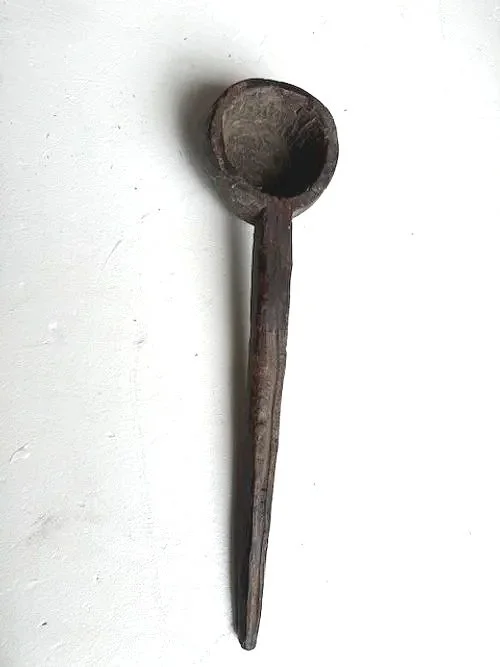 japanese onsen ladle , wooden spoon , sauna spoon