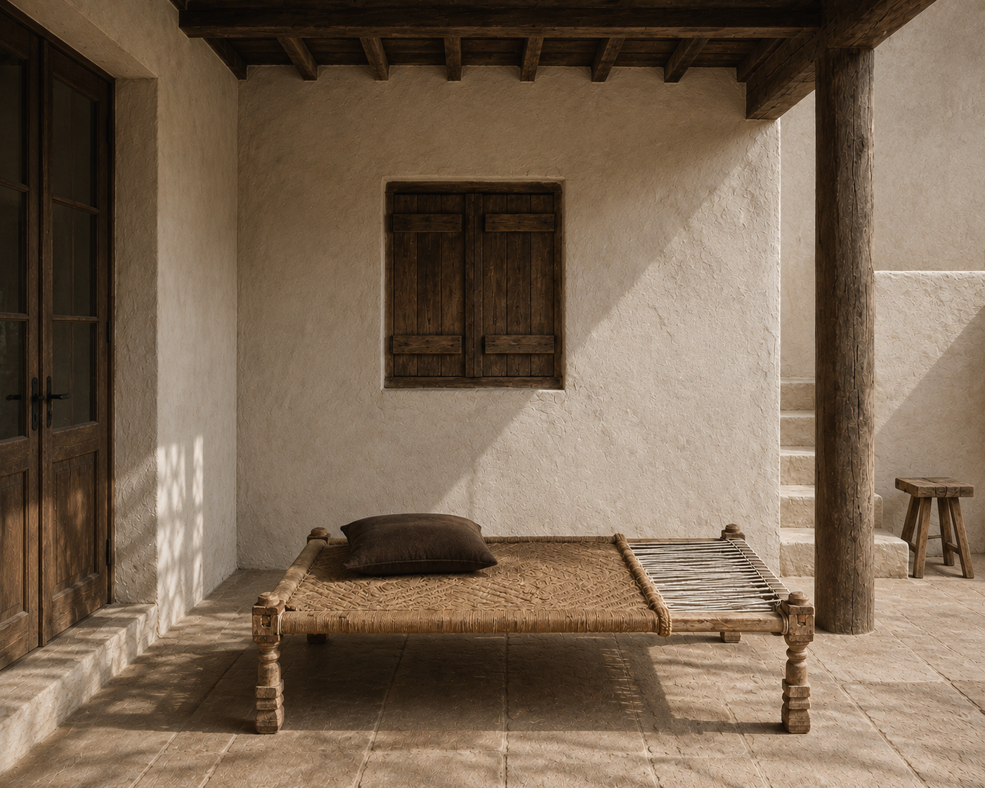 Charpoi rope bed / t041