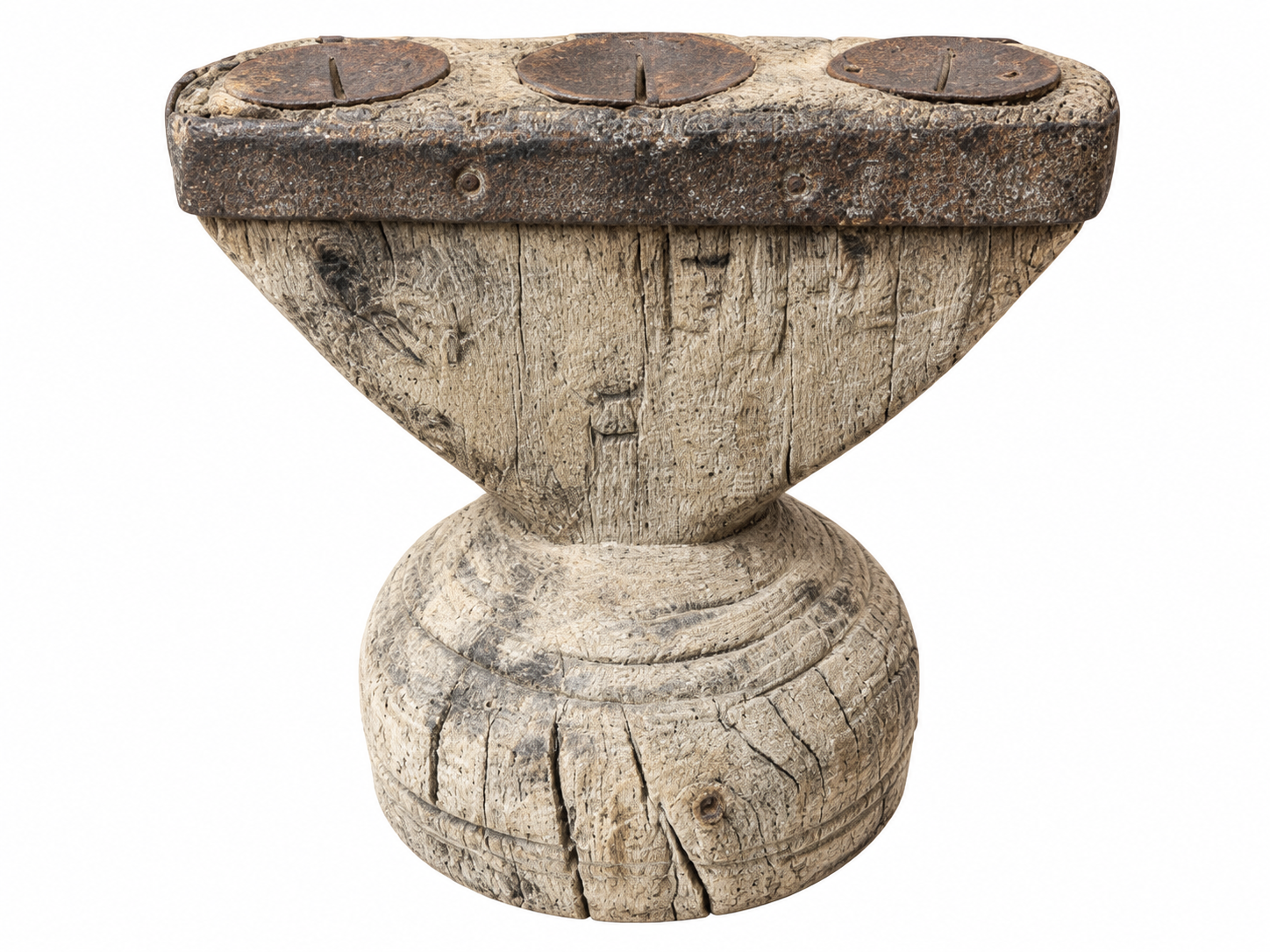 VINTAGE INDIAN CANDLE BLOCK / 00662