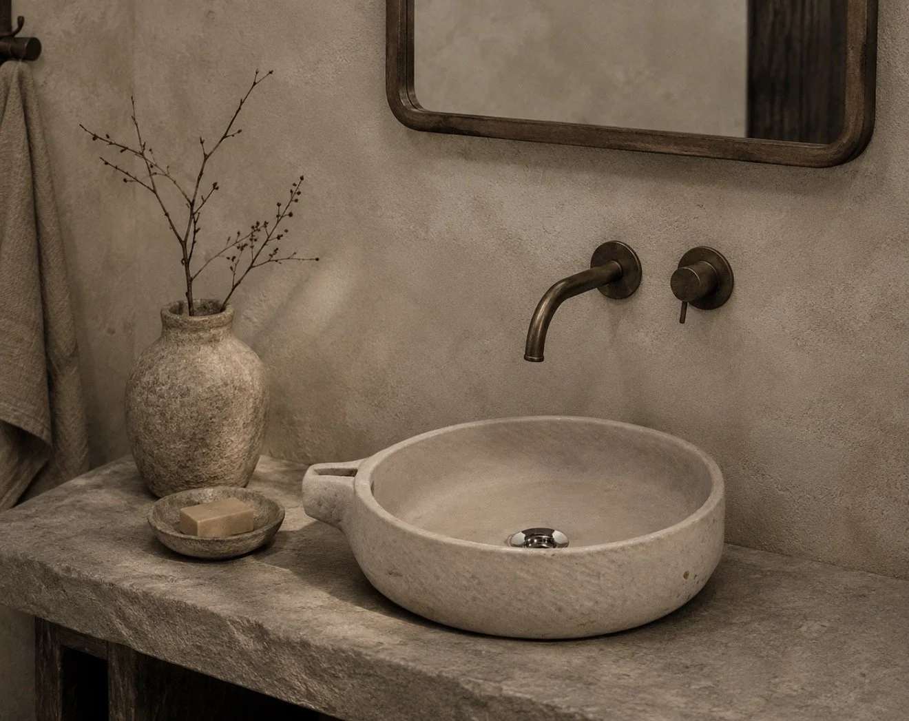 stone basin , bathroom sink , bathroom stone basin , old basin