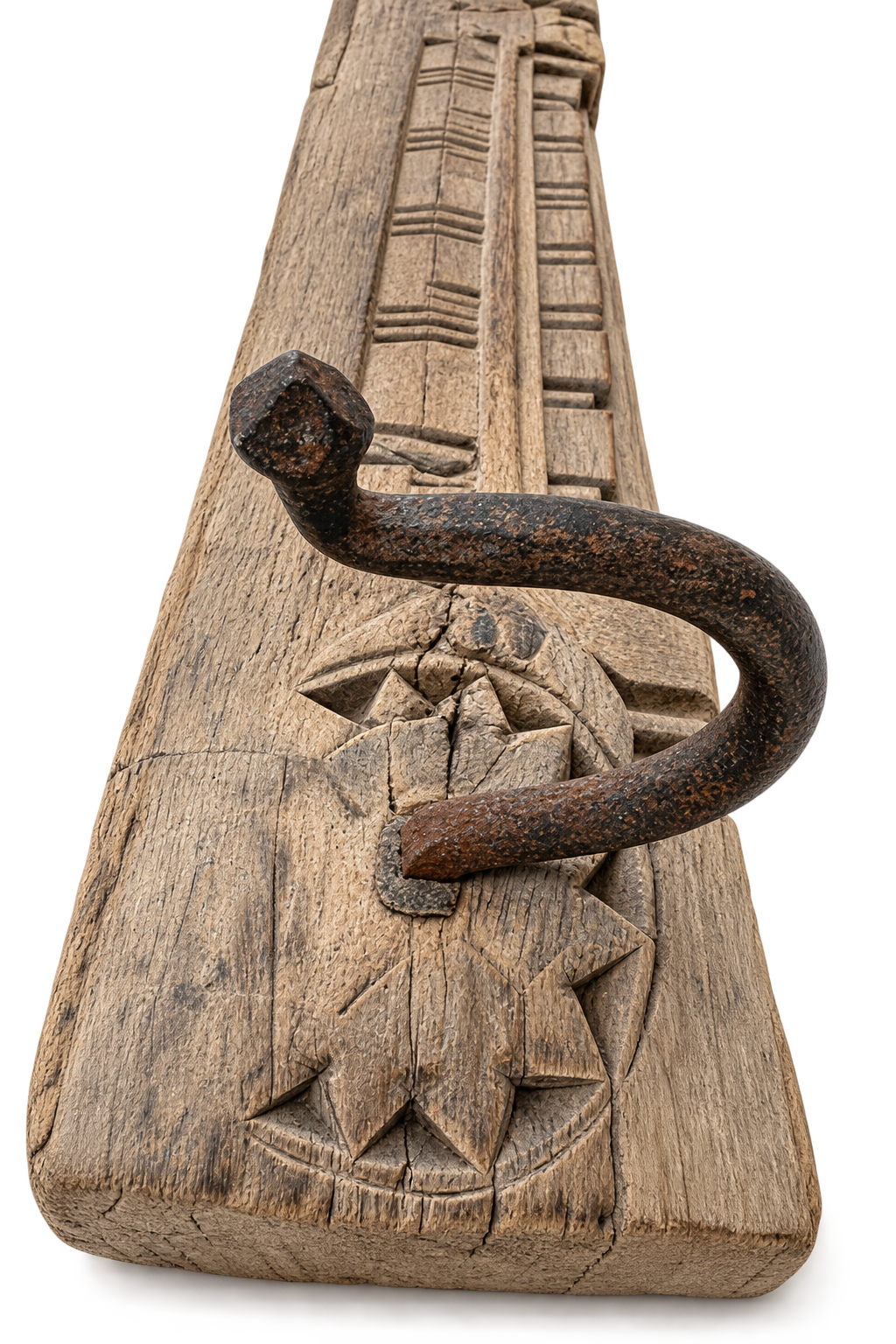 clothes hook wall panel, Indian antique hook panel