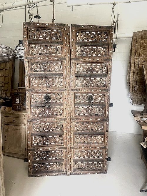 Indian doors Mother of Pearl inlay