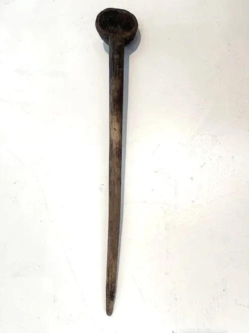 japanese onsen spoon , sauna , wooden ladle