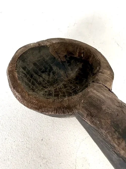 japanese onsen ladle , wooden spoon , sauna spoon