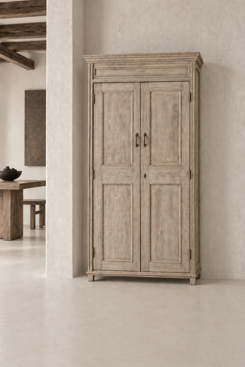 WARDROBE SUNBLEACHED AGED TEAK