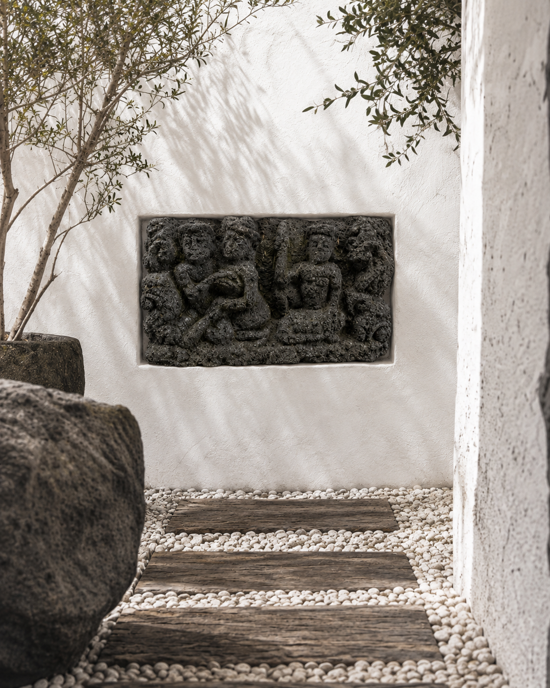 bali stone carving