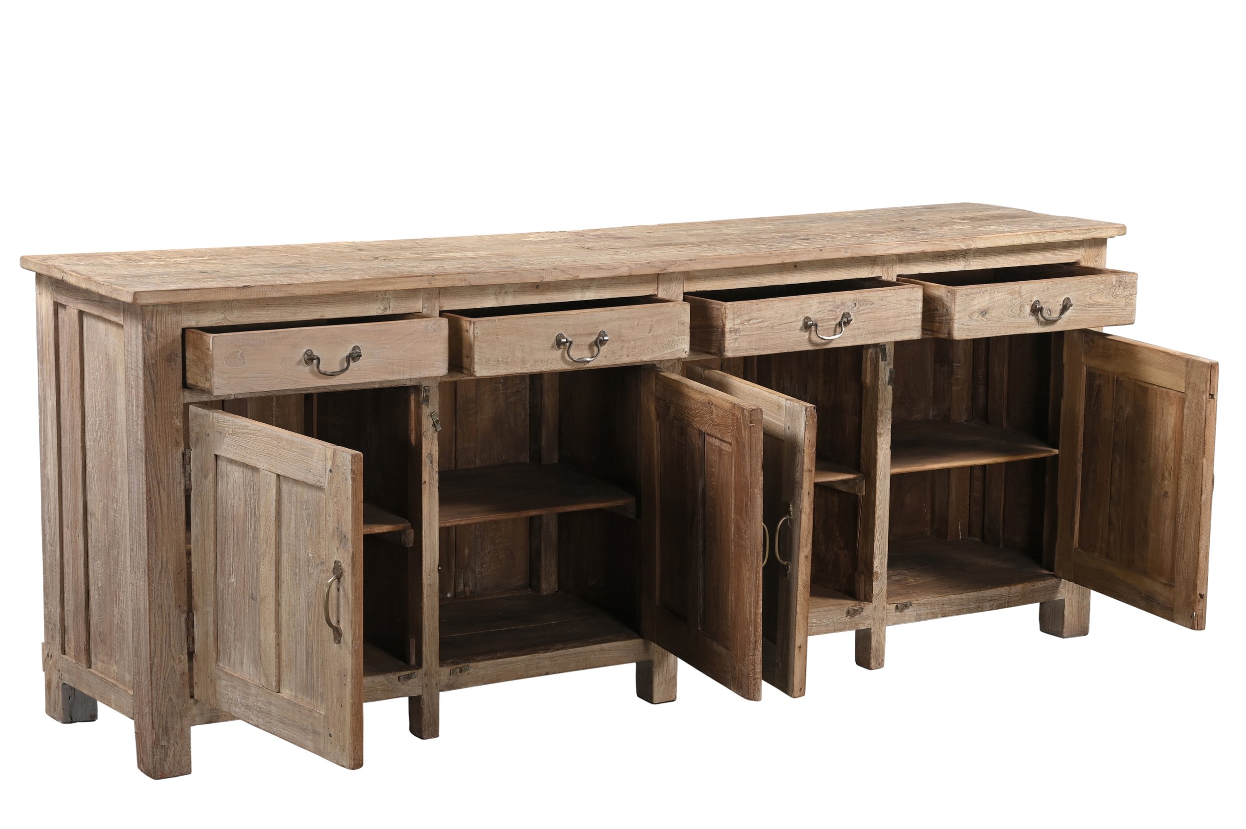 sideboard , entertainment console , kitchen side board , rustic sun bleached furniture byron bay