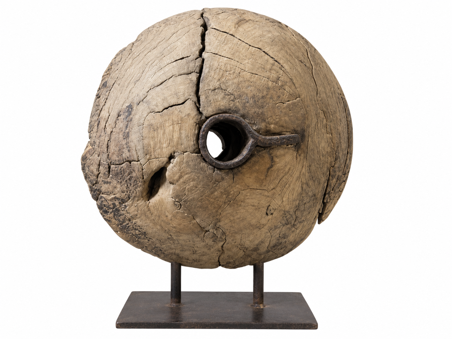 wabi sabi decor , indian rustic wheel on stand