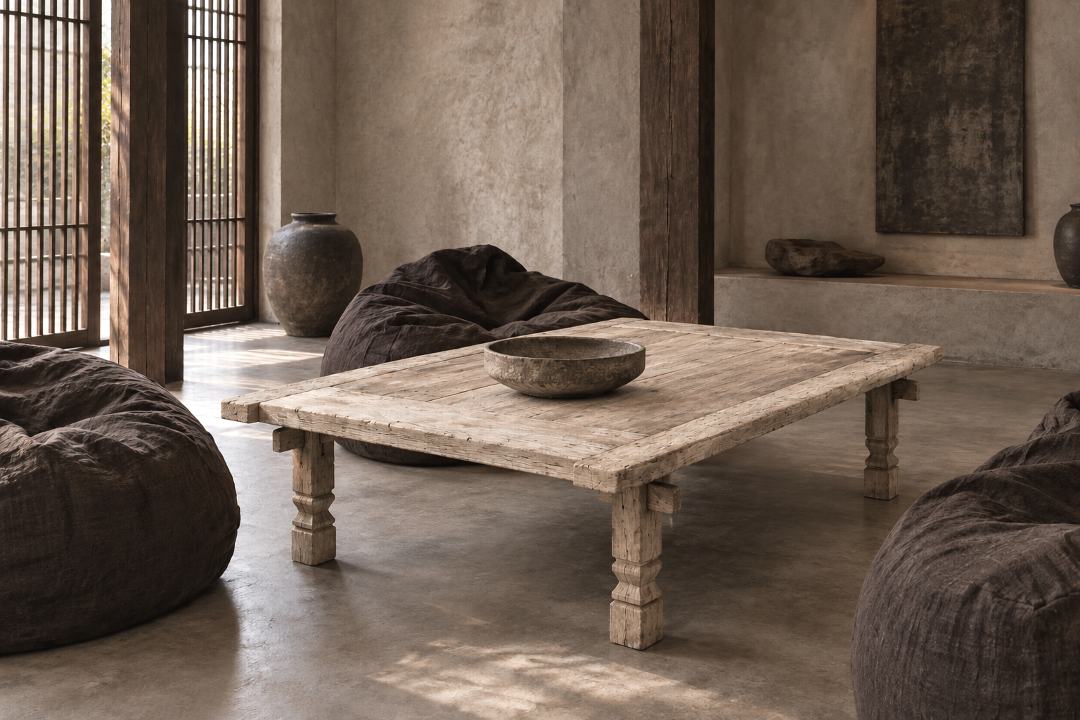 madura table , wabi sabi , japandi design