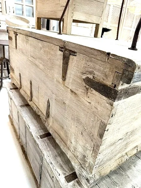 trunk coffee table , rustic sun bleached furniture byron bay