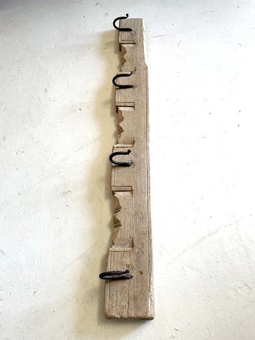 4 hook panel sunbleached teak / 6