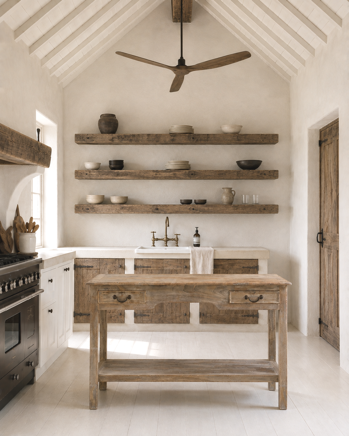 island bench , kitchen bench , pantry cabinet , sun bleached teak furniture byron bay