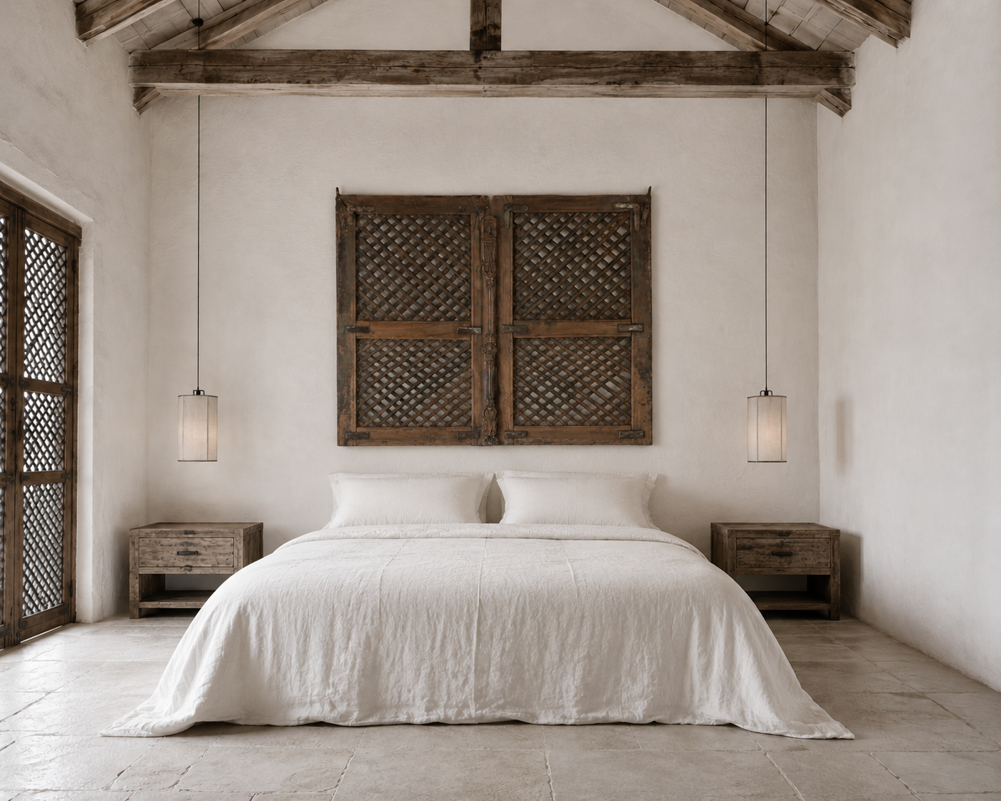 bed head , bali door , byron bay furniture , vintage Javanese furniture