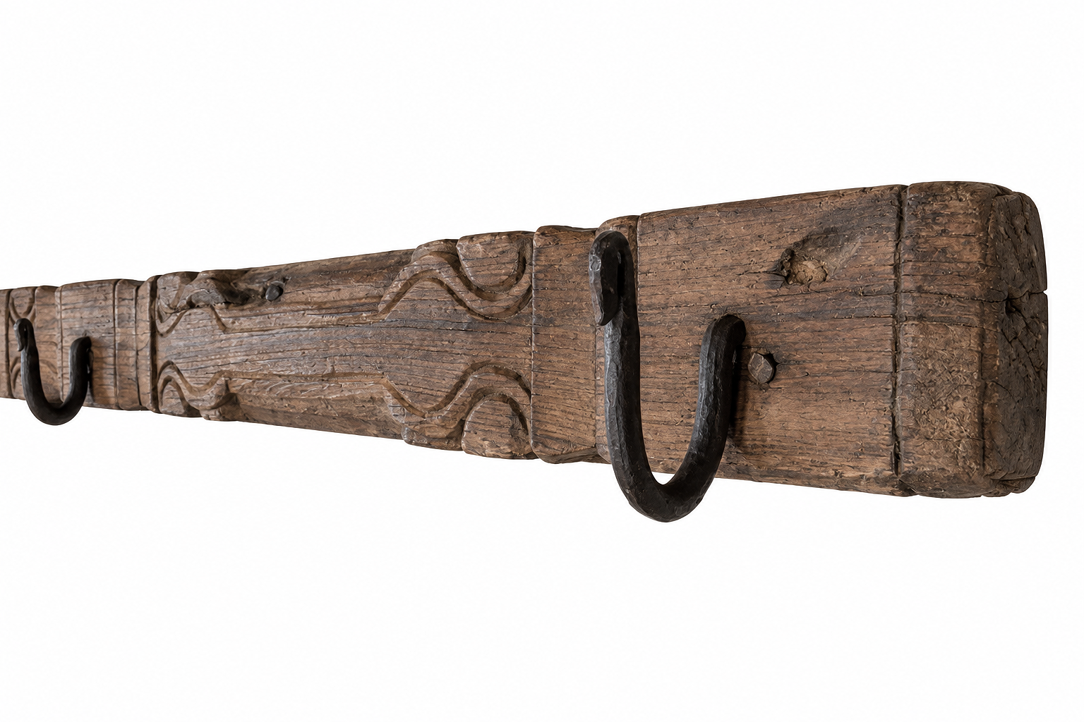 clothes hook wall panel, Indian antique hook panel