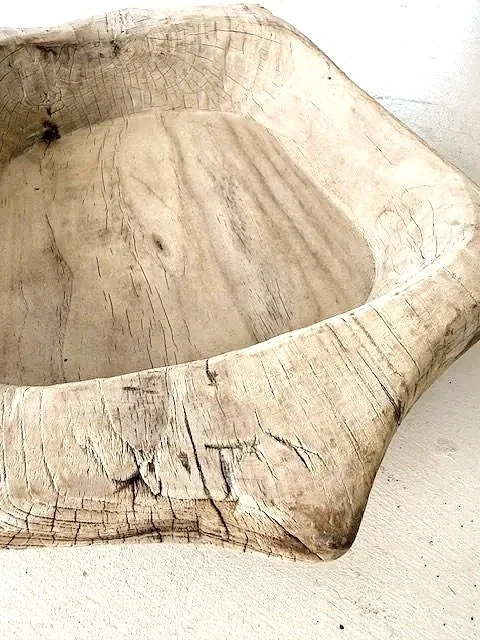 timber bowl , rustic timber bowl , fruit bowl , teak rustic bowl