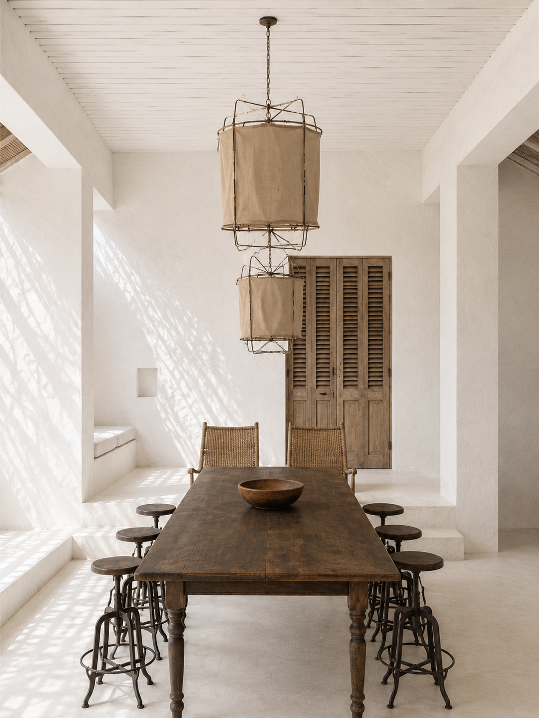 INDUSTRIAL IRON BAR STOOL