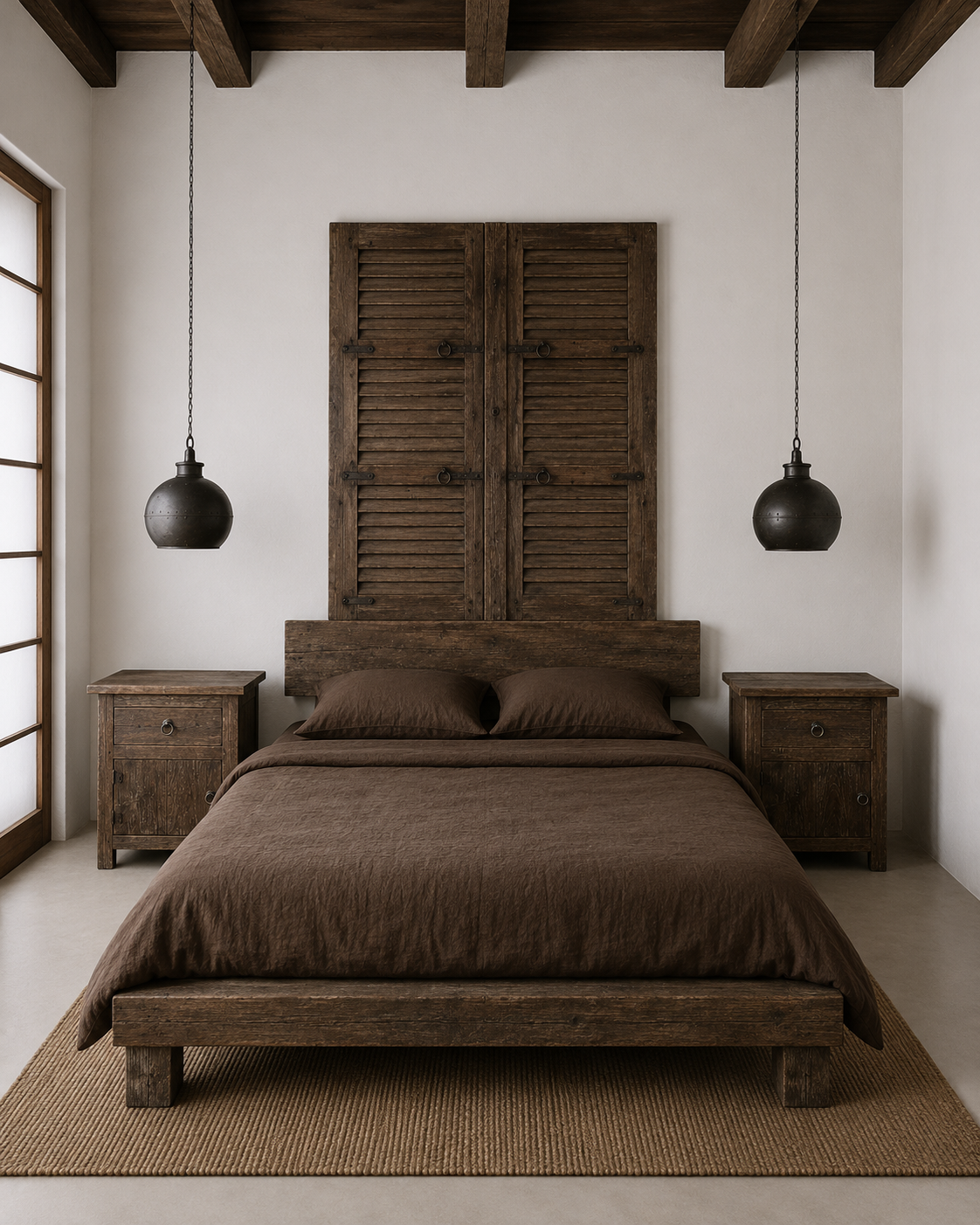 bed head , bali door , byron bay furniture , vintage Javanese furniture