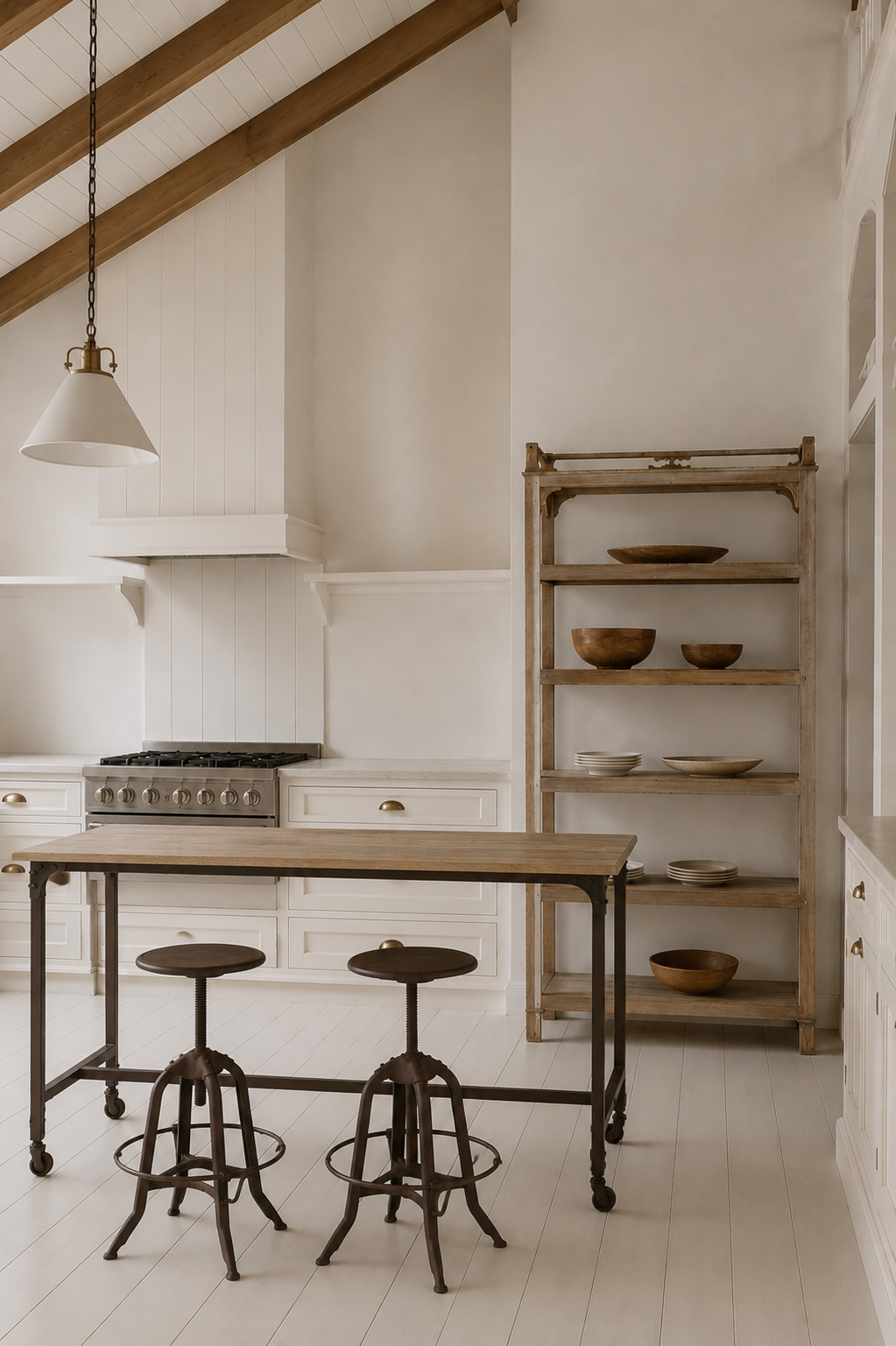 iron bar stools , industrial light shades , kitchen bar stools