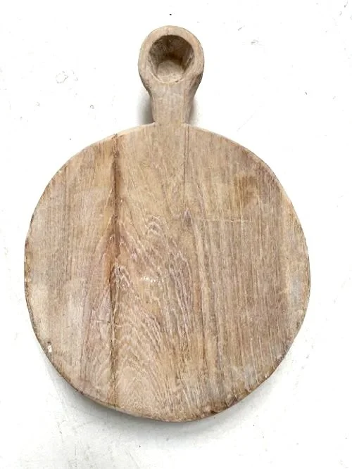INDIAN CHAPATI BREAD BOARD WITH GHEE POT