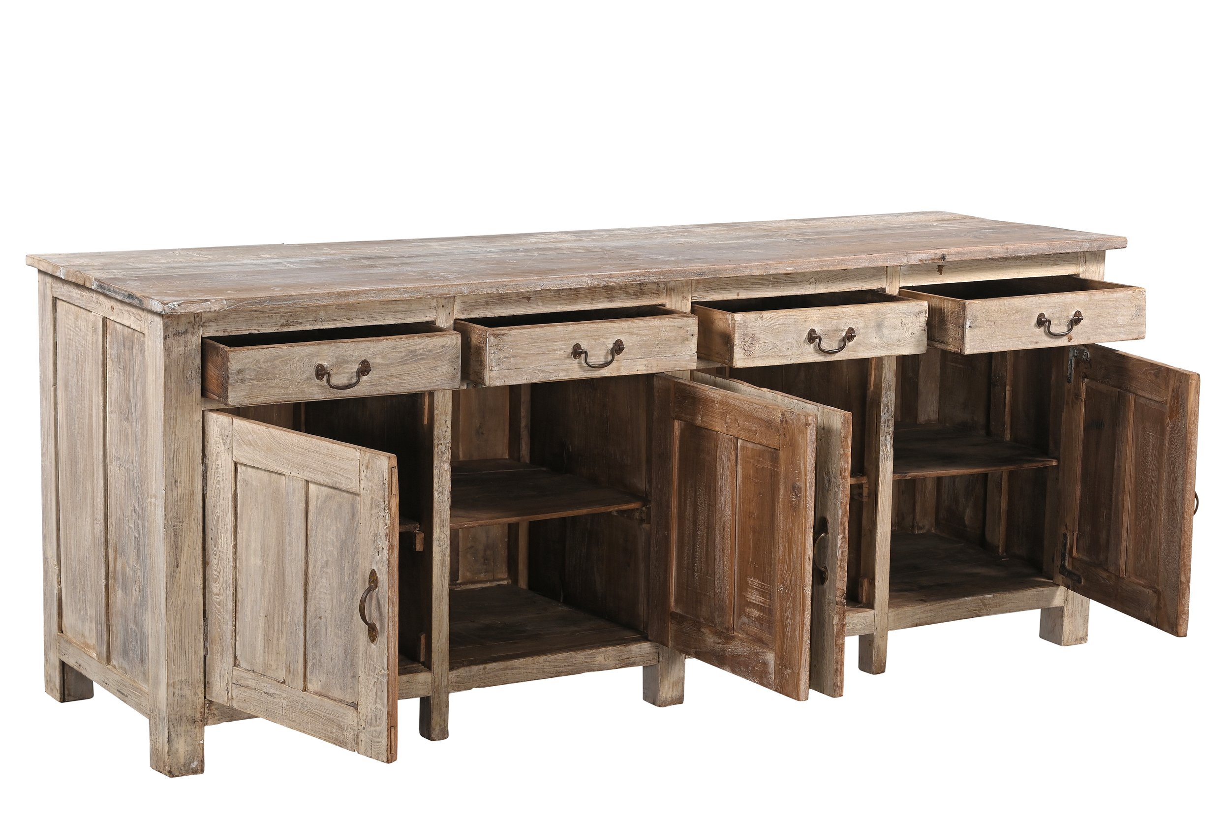 sideboard , entertainment console , kitchen side board , rustic sun bleached furniture byron bay