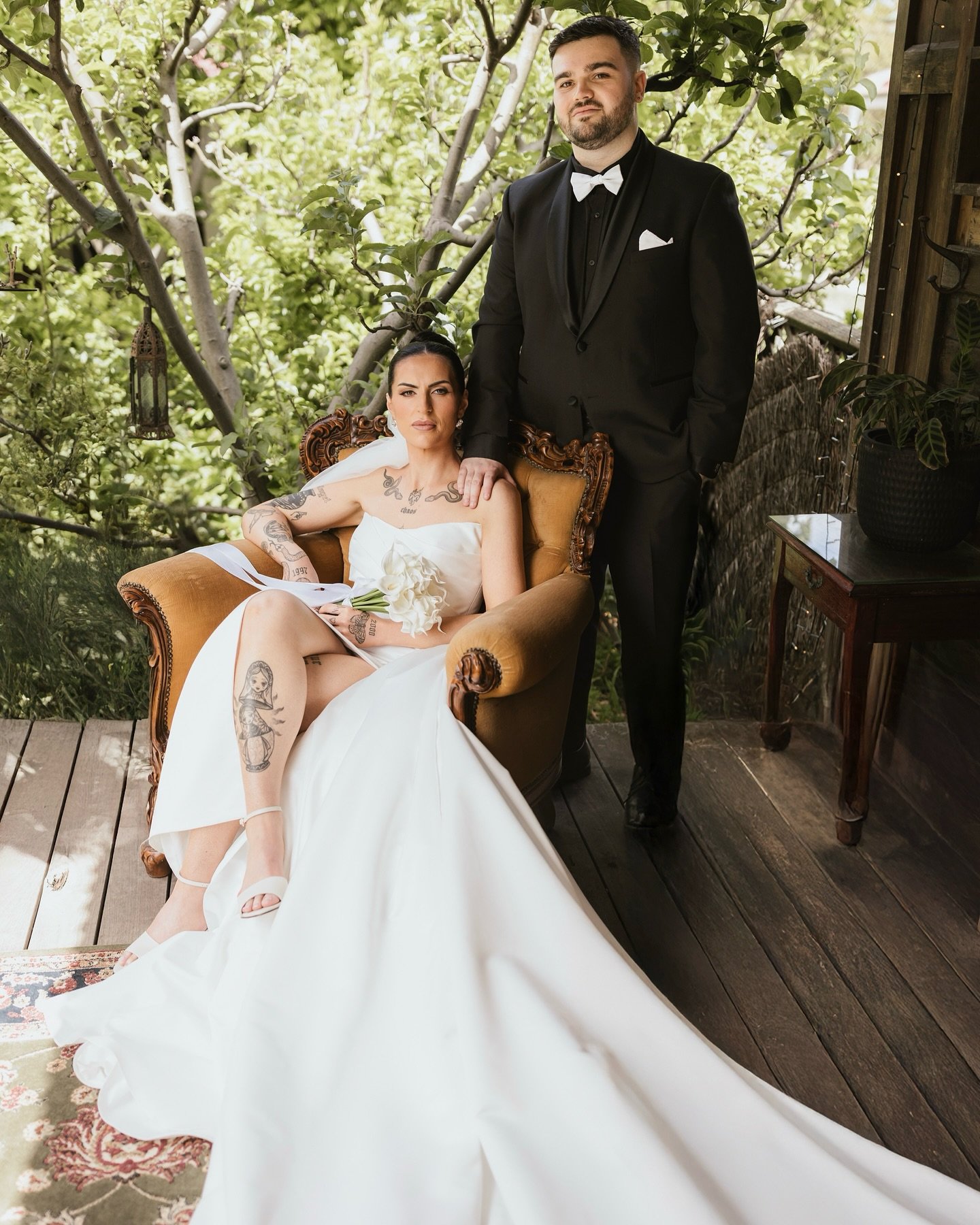 B R I D G E T +  C A M E R O N

Under moody skies and wrapped in garden magic, these two promised forever.
⁠
Aldinga Secret Garden turned it on! Wild greenery, winding paths, and that soft cloudy light that makes everything feel a little more cinemat