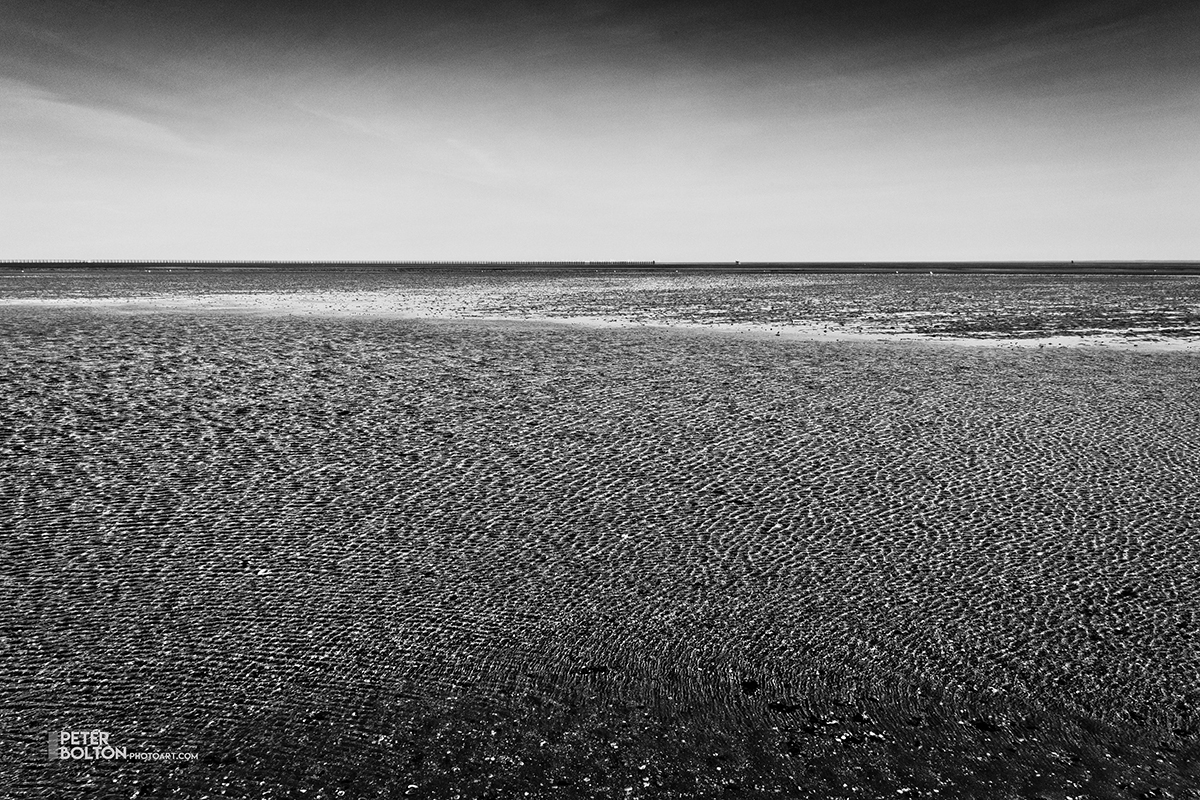 Mud Flats Black and White - Peter Bolton