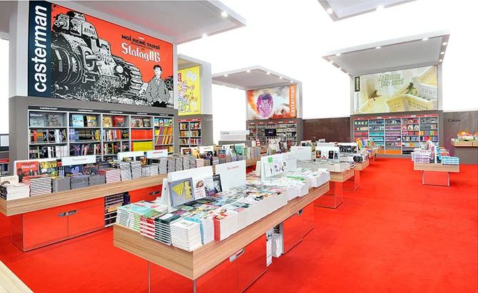 design-stand-groupe-flammarion-agence-narrative