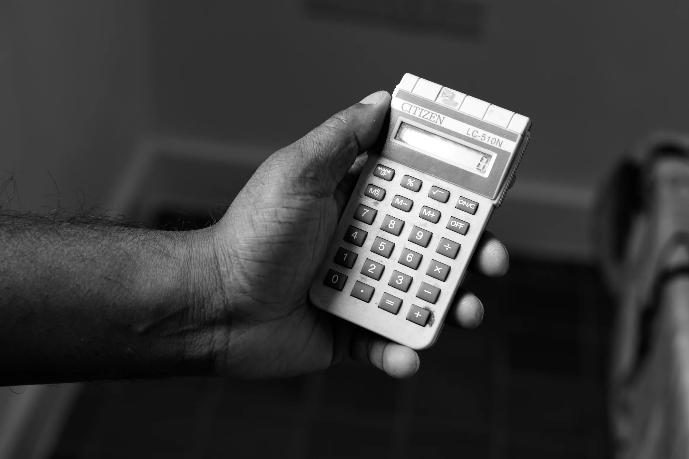 'You don't do this for the money'; at times in his career Kit has used this calculator to stay in budget for their weekly shop.