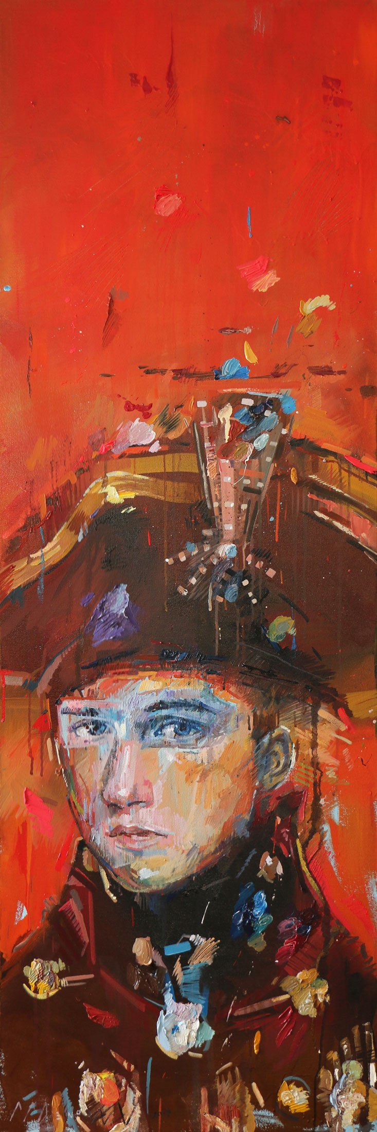 Execution (Michelangelo Scott) . Oil on canvas. 180cm x 60cm.