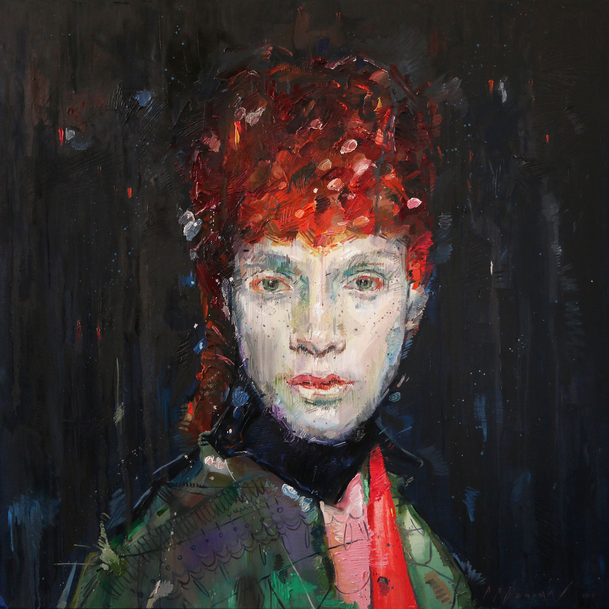 Ambivalence (Chanda Losnedahl). Oil on canvas. 130cm x 130cm.