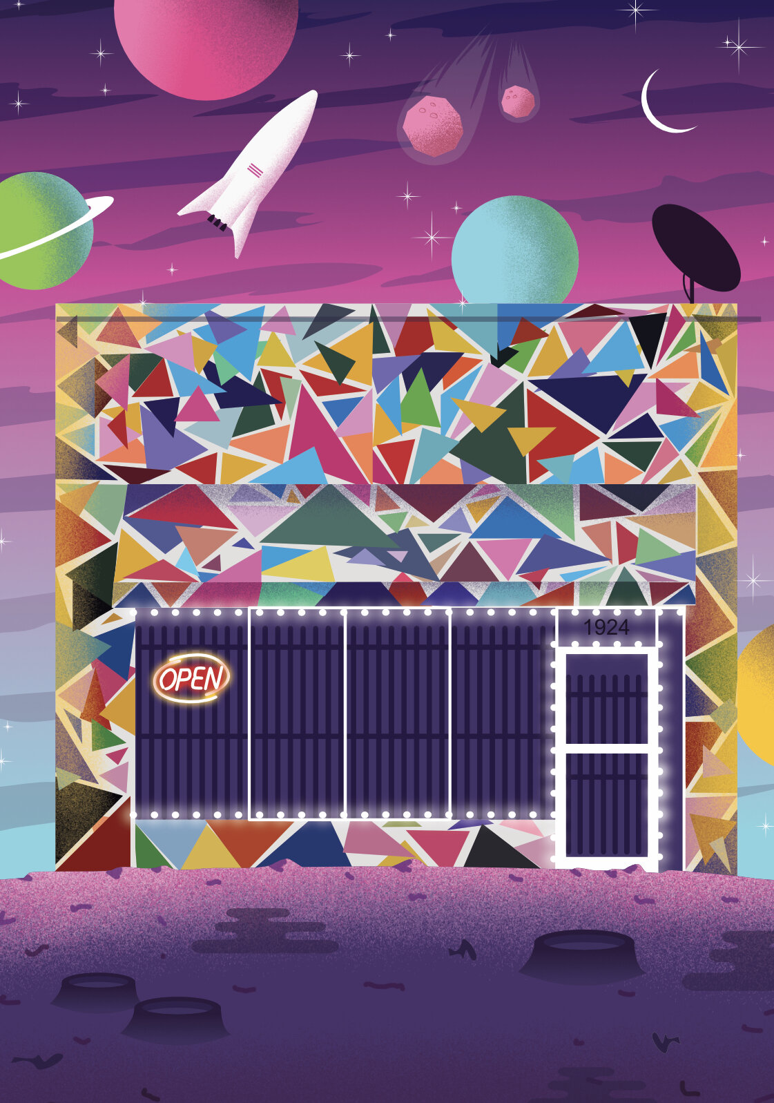 Milli jane convenience store in space rockets and planets