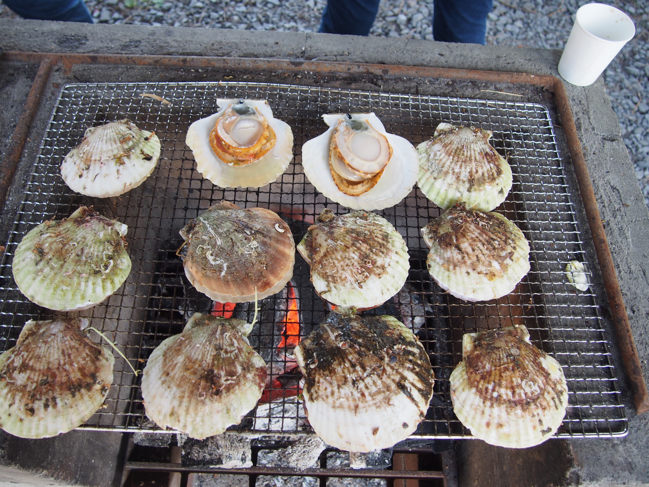 Local delicacies on the BBQ.