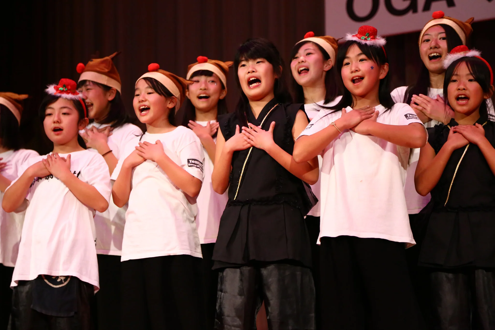 Local kids from Minami Sanriku sing their hearts out.