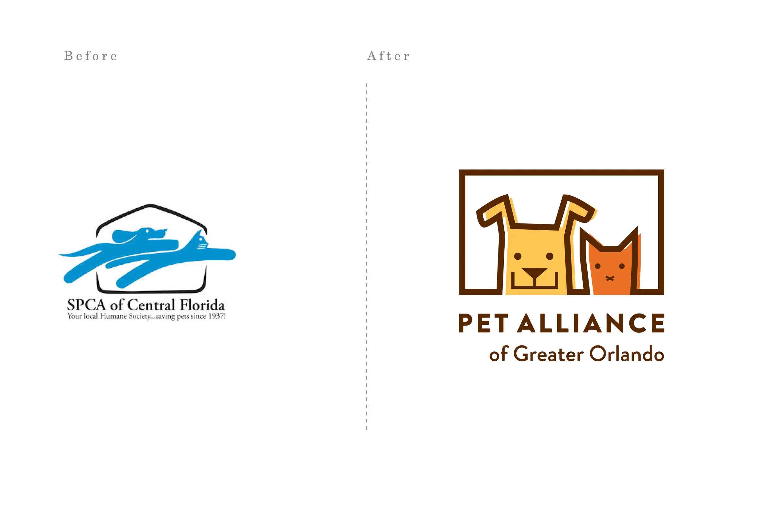 SPCA Rebrand to the Pet Alliance of Greater Orlando - Copyright GBC 2014