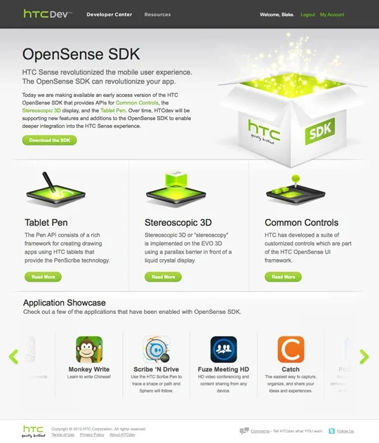 HTC Dev Website