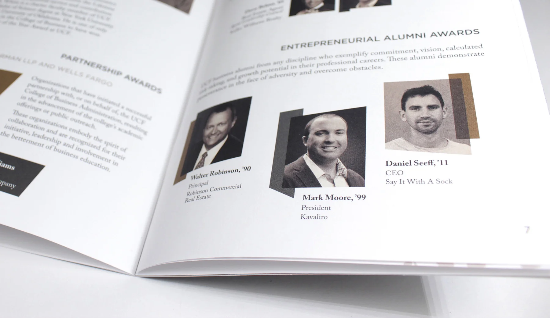 UCF Hall of Fame Event Program Inner Spread