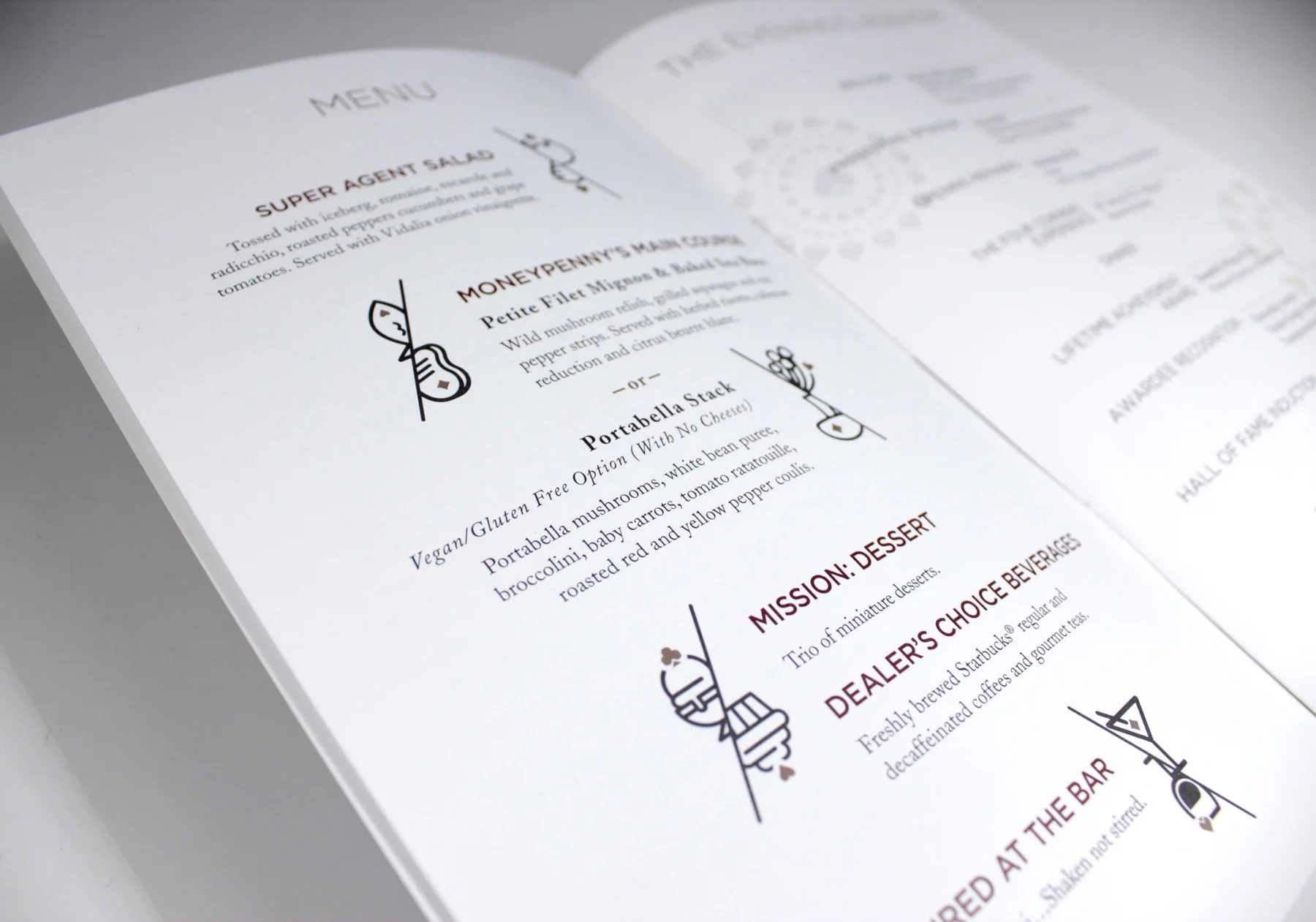 UCF Hall of Fame Event Program Menu