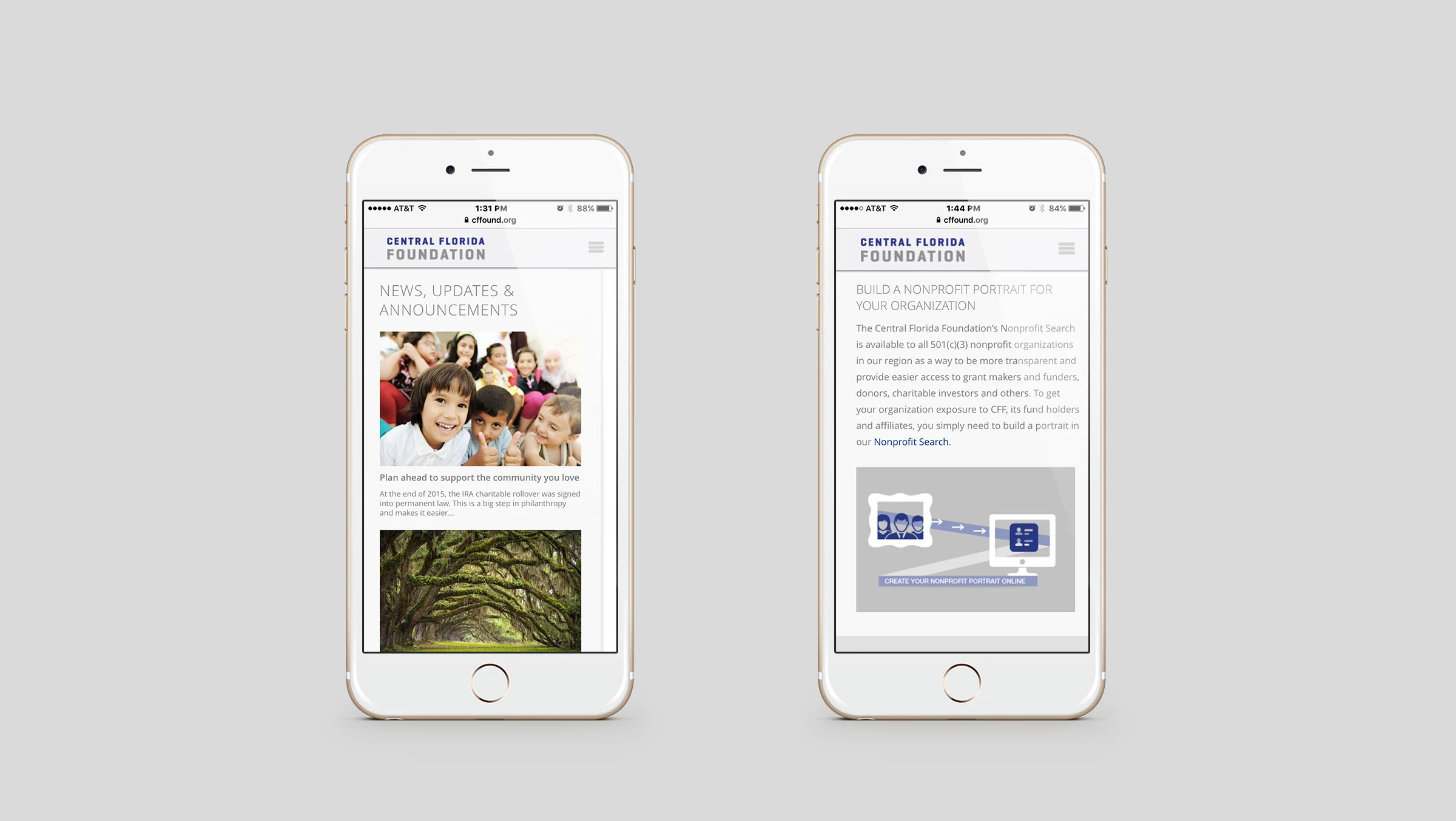 Central Florida Foundation Mobile Site