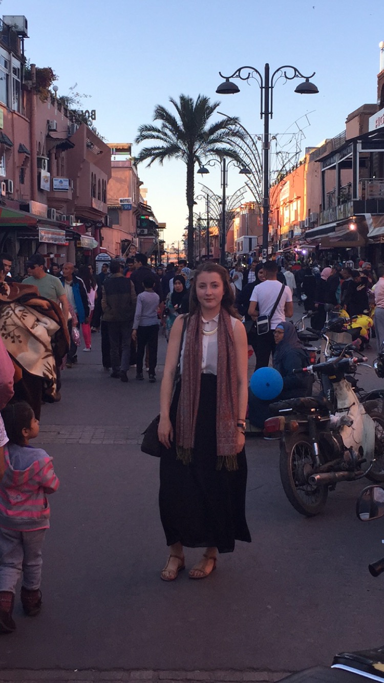Standing in the streets of Marrakesh