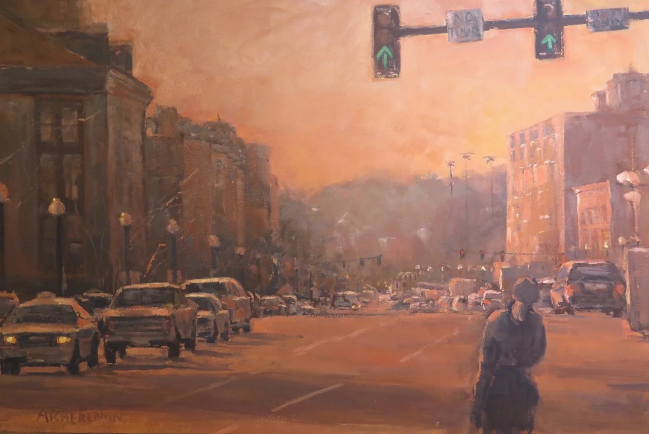 Oil/Acrylic First Place Ann Tcherepnin “Down Washington Street”