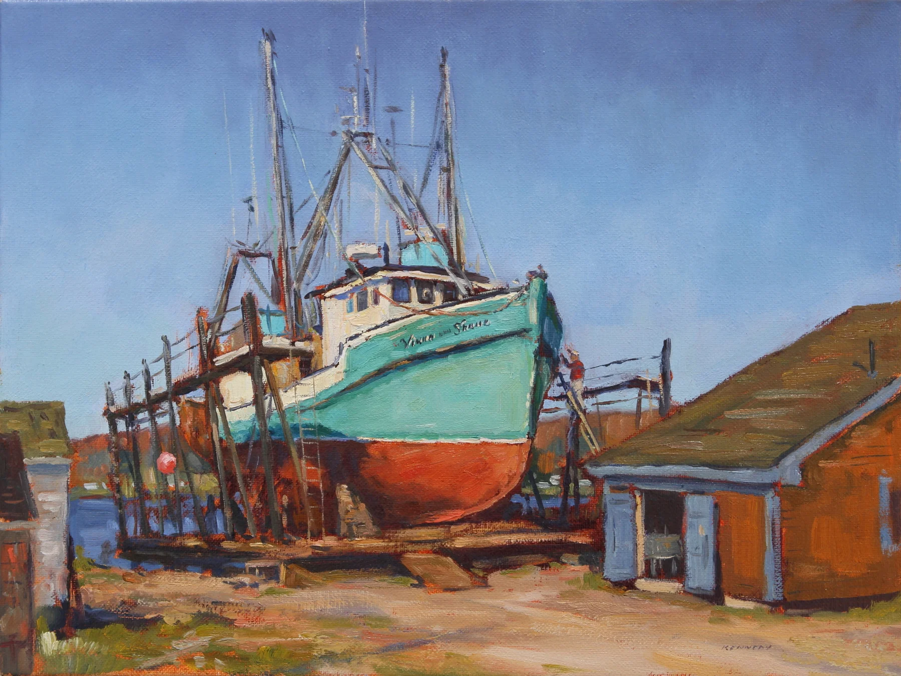 A Annapolis Boatyard ol 12x16 KENNEDY PTG .JPG