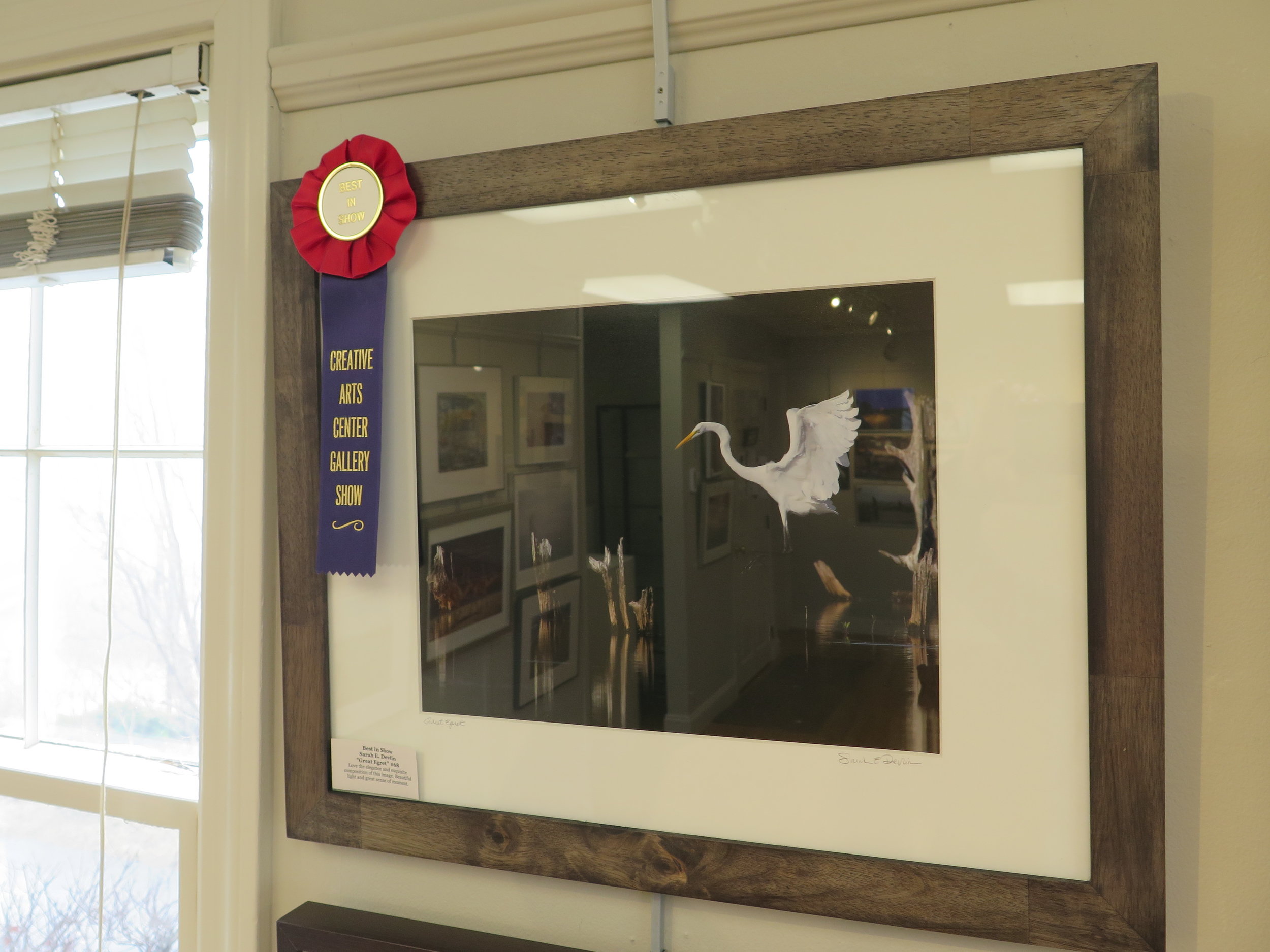 Best in Show Sarah E. Devlin "Great Egret" 