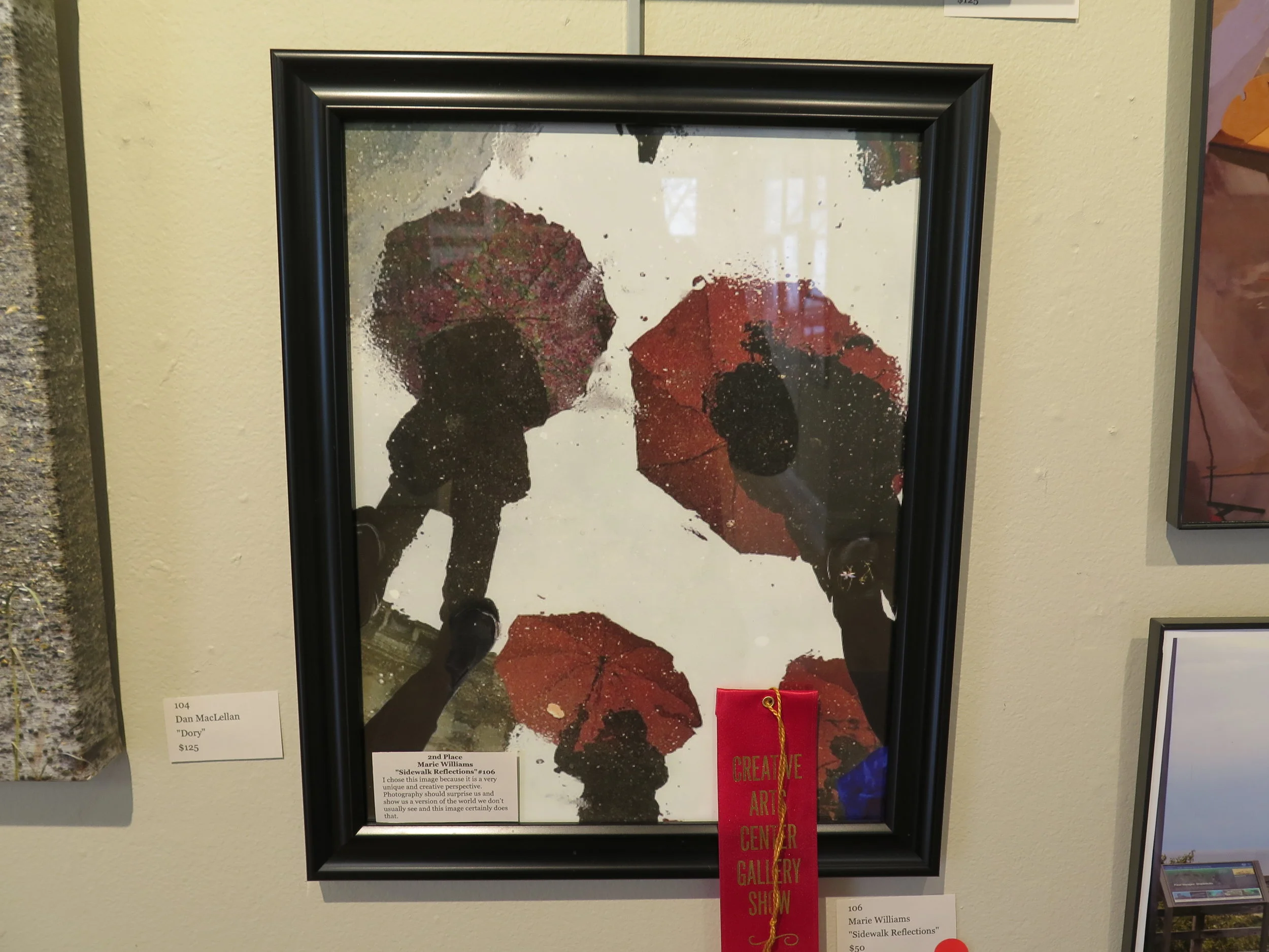2nd Place Marie Williams "Sidewalk Reflections"