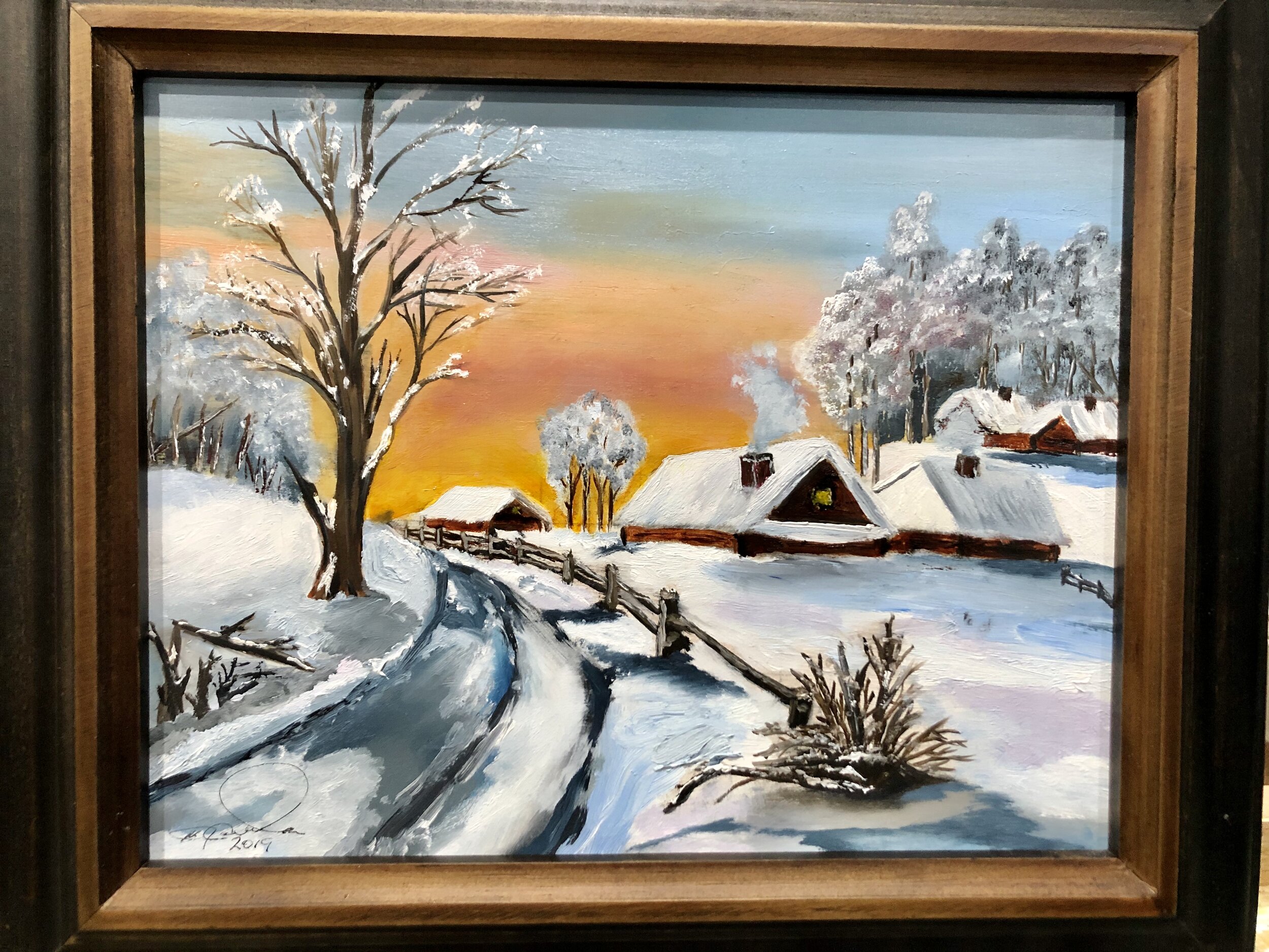 Michael Casella "Wintry Tracks" Oil $145