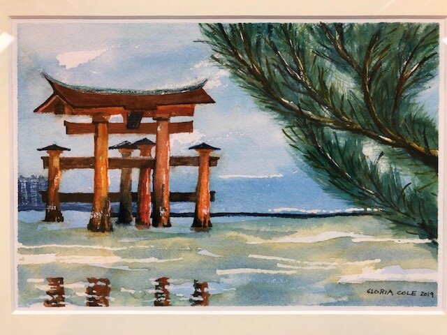 Gloria Cole	"Low Tide Miyajima Japan" Watercolor $250