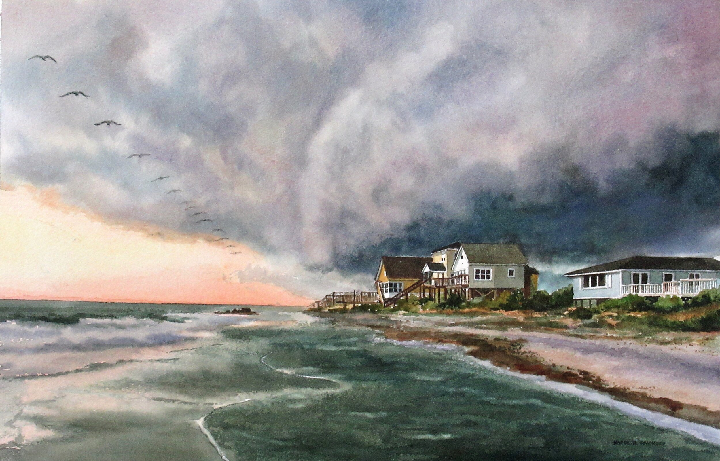 Karol Wyckoff "ROLLING STORM" Watercolor $1250